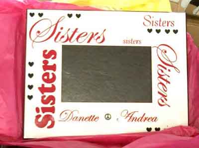 Sister Photo Frame made with sublimation printing